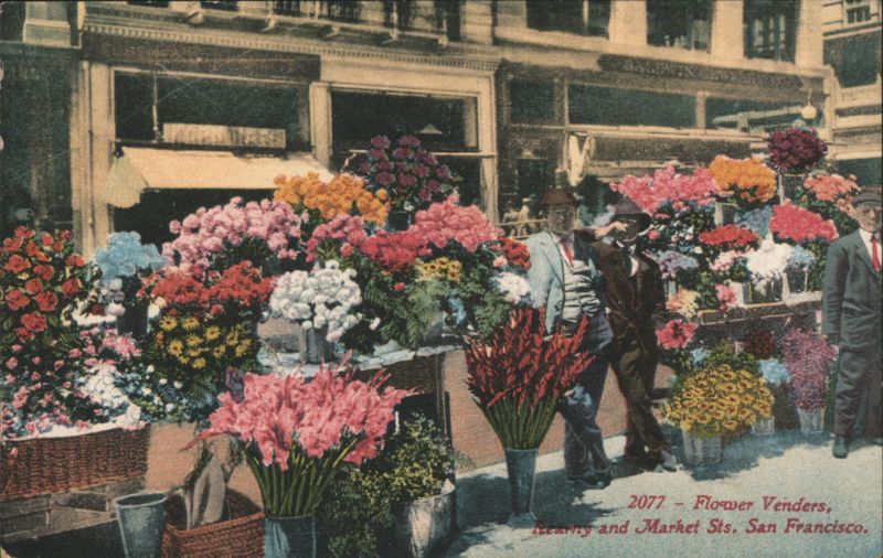 Flower Venders, Kearny and Market Sts. San Francisco California