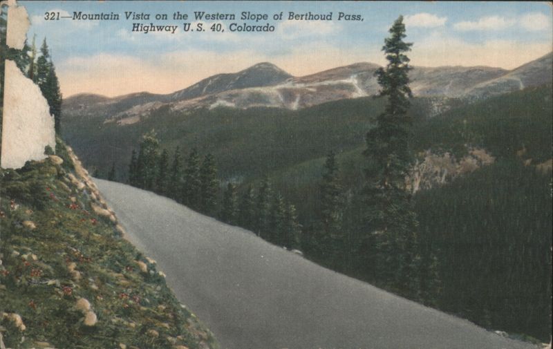 Mountain Vista on Western Slope of Berthoud Pass, US 40 Colorado
