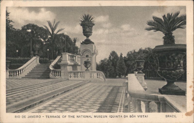 Terrace of the National Museum, Quinta da Boa Vista Rio de Janeiro Brazil
