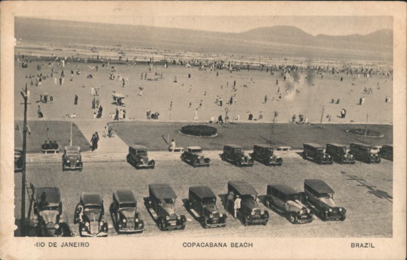 Copacabana Beach, Rio de Janeiro - Busy Scene with Cars Brazil
