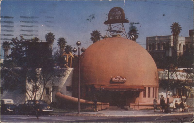 Hollywood Brown Derby Restaurant Dome Building California