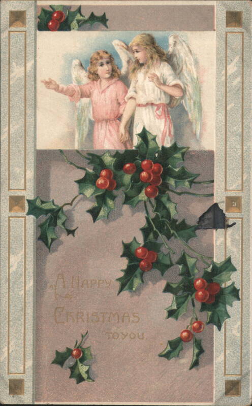 Christmas Angels, Holly & Berries, Happy Christmas