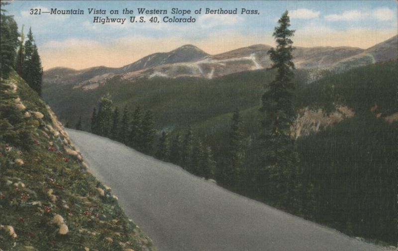 Mountain Vista on Western Slope of Berthoud Pass, US 40 Colorado
