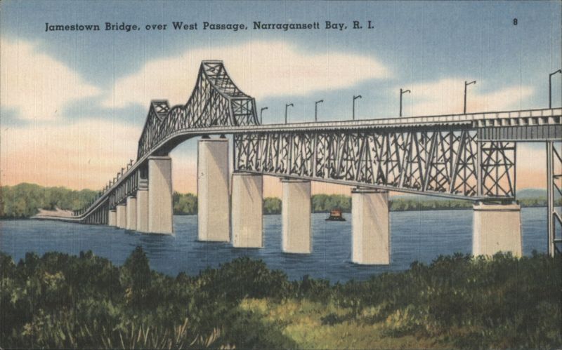 Jamestown Bridge over West Passage, Narragansett Bay Rhode Island