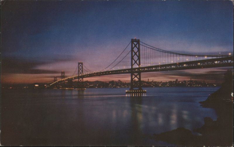 Bay Bridge at Night, San Francisco-Oakland San Francisco, Oakland California