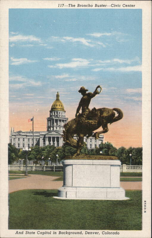 The Broncho Buster Civic Center, State Capitol Denver Colorado