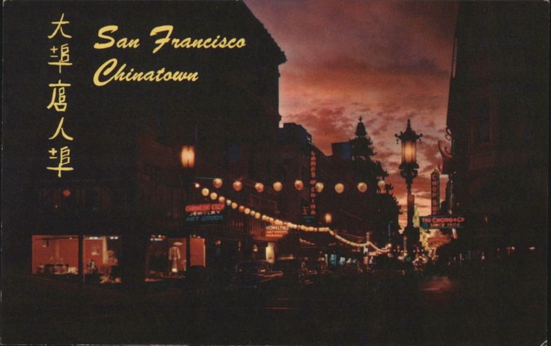 San Francisco Chinatown Night Scene California