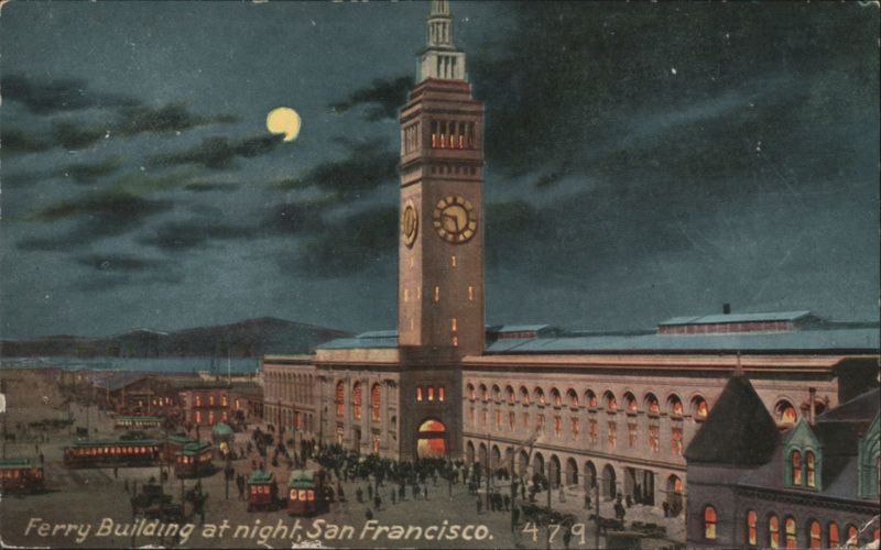 Ferry Building at Night San Francisco California