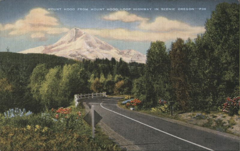 Mount Hood from Mount Hood Loop Highway, Scenic Oregon