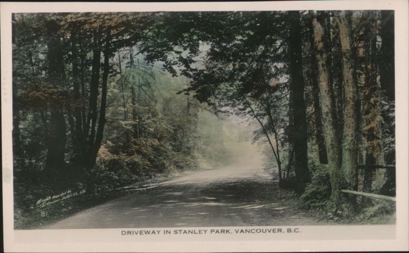 Driveway in Stanley Park, Vancouver, BC Canada British Columbia