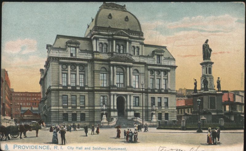 Providence, R.I. City Hall and Soldiers Monument Rhode Island
