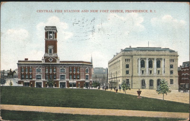 Central Fire Station and New Post Office Providence Rhode Island