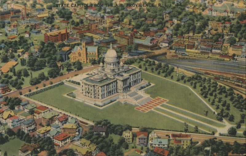 State Capitol from the Air, Providence, RI Rhode Island