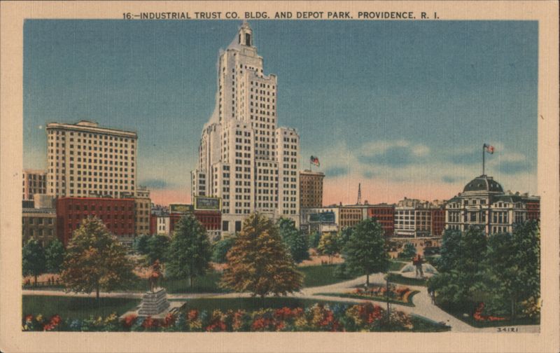 INDUSTRIAL TRUST CO. BLDG. AND DEPOT PARK Providence Rhode Island