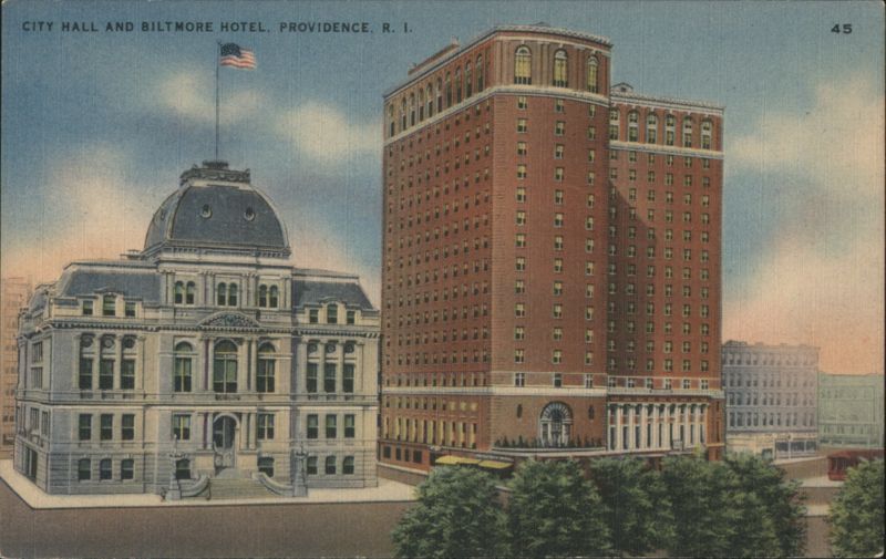 City Hall and Biltmore Hotel, Providence Rhode Island