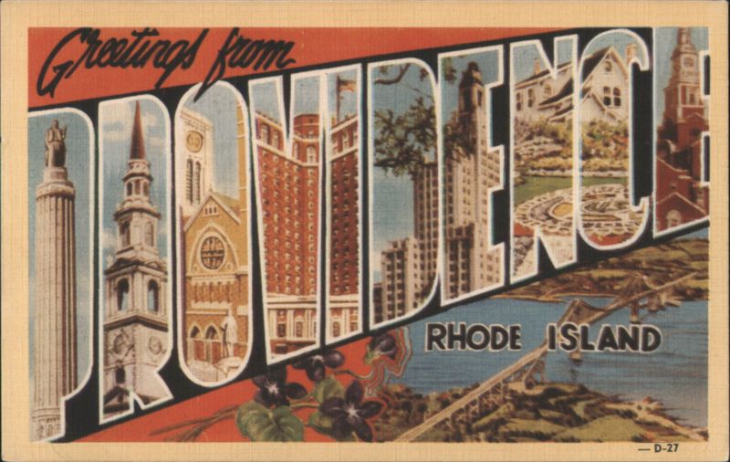 Greetings from Providence Rhode Island Letter Views
