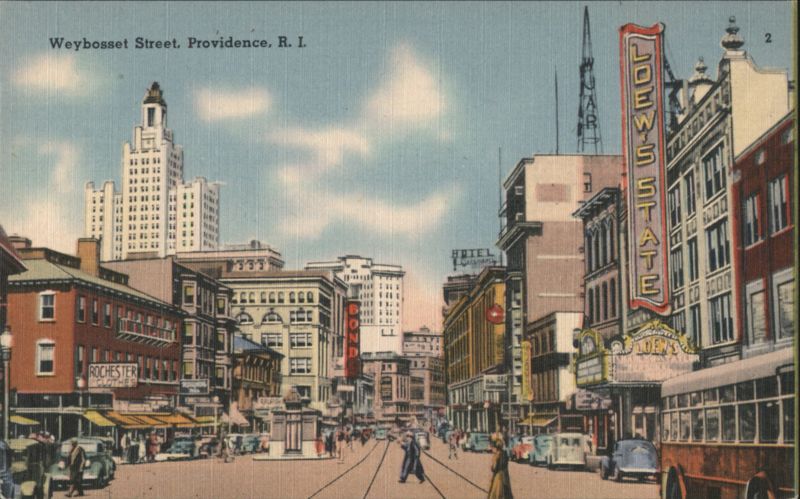 Weybosset Street, Loew's State Theatre, Providence Rhode Island