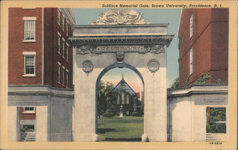 Soldiers Memorial Gate, Brown University, Providence, R.I. Rhode Island