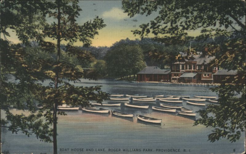 Boat House and Lake, Roger Williams Park Providence Rhode Island