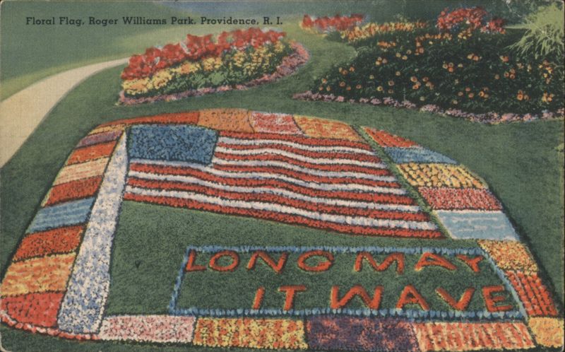 Floral Flag, Roger Williams Park - Long May It Wave Providence Rhode Island