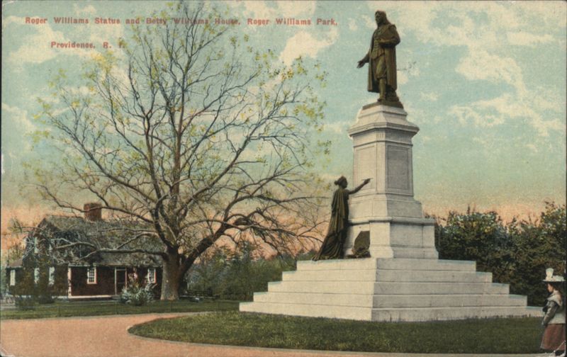 Roger Williams Statue, Betsy Williams House, Roger Williams Park Providence Rhode Island