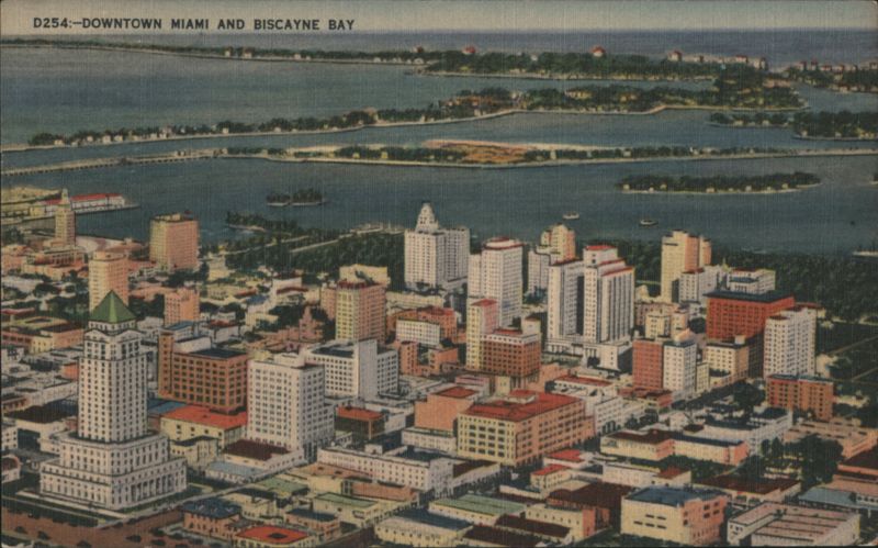 D254 - Downtown Miami and Biscayne Bay Florida