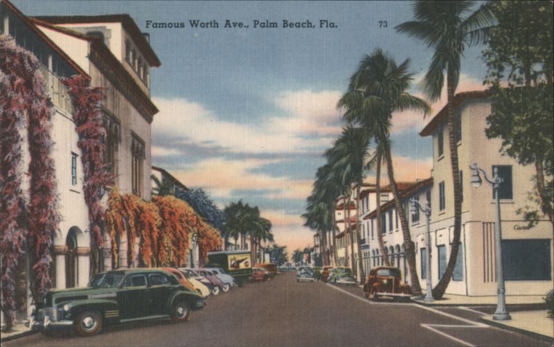 Famous Worth Ave. Street Scene Palm Beach Florida