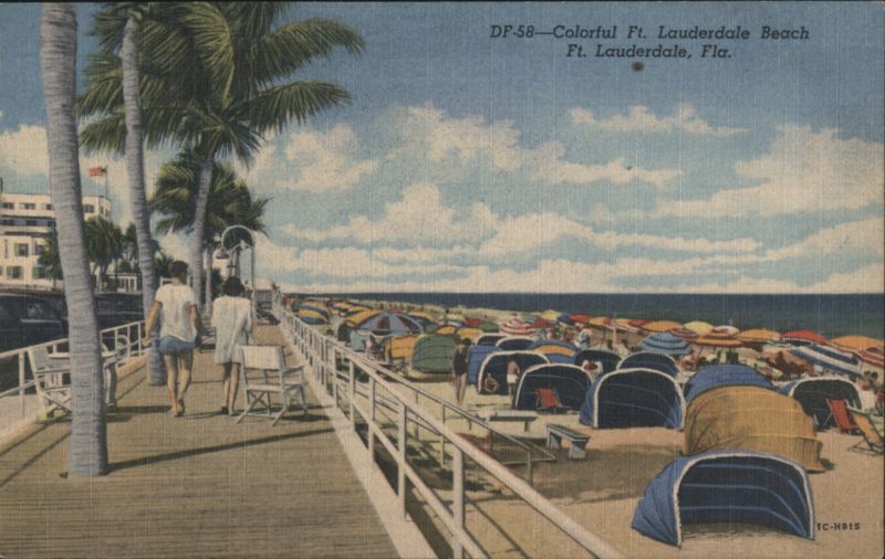 Colorful Ft. Lauderdale Beach with Palm Trees