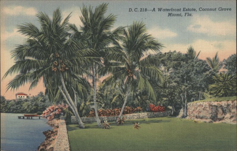 A Waterfront Estate, Coconut Grove Miami Florida