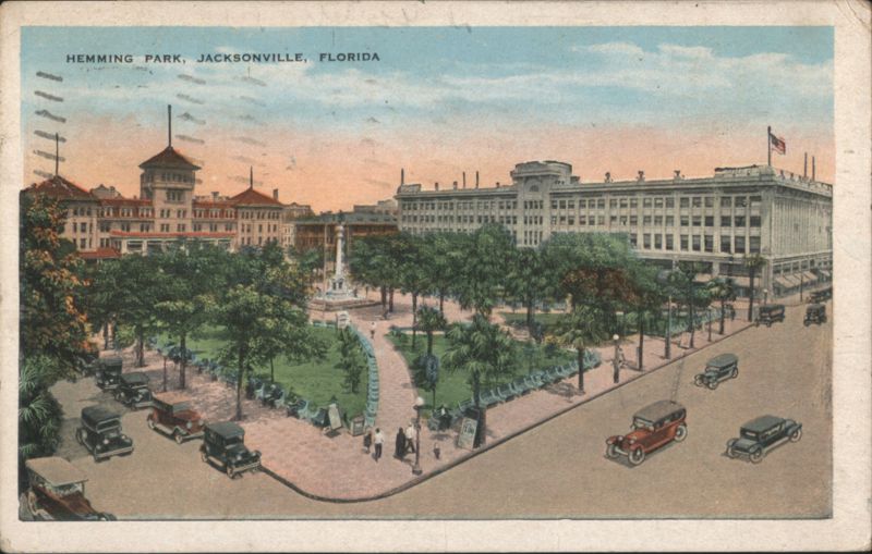 Hemming Park, Jacksonville, FL with Vintage Cars Florida