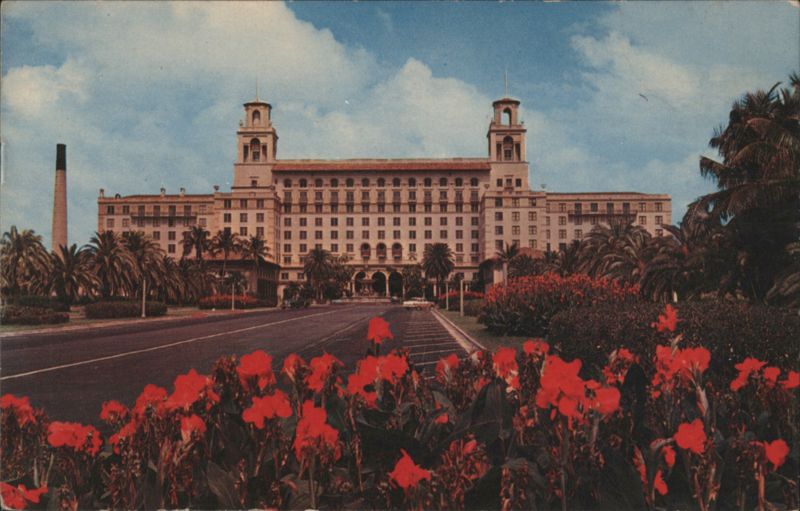 Breakers Hotel Palm Beach FL with Red Flowers Florida