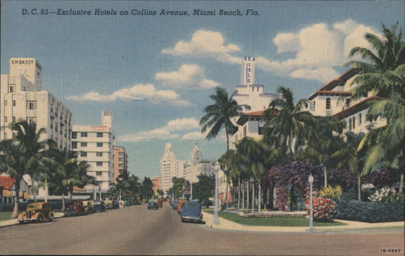 Exclusive Hotels on Collins Avenue, Miami Beach Florida