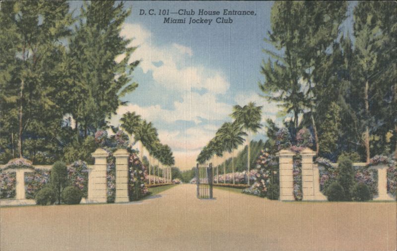 Club House Entrance, Miami Jockey Club, Hialeah Park Florida