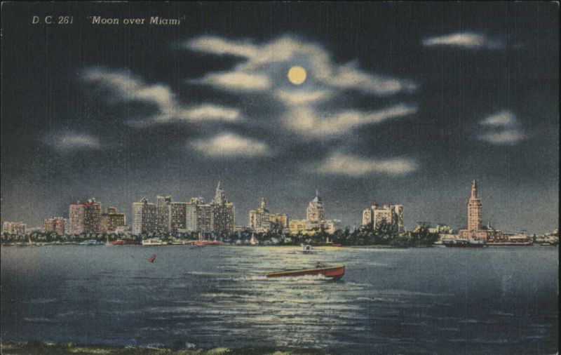 Moon over Miami Florida City of Miami News Bureau