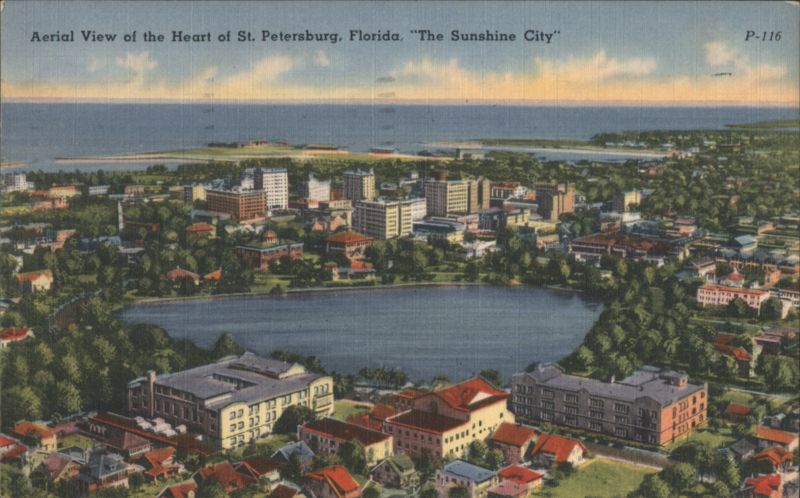 Aerial View of St. Petersburg, Florida The Sunshine City