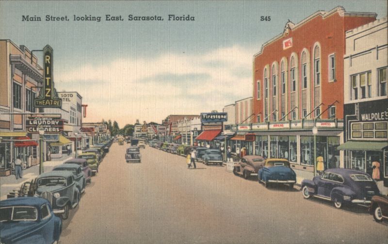 Main Street, looking East, Sarasota, Florida