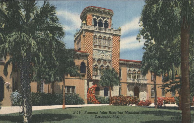 Famous John Ringling Mansion, Ca' D' Zan Sarasota Florida