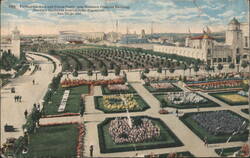 Formal Gardens & Citrus Grove, Panama-California Exposition Postcard