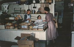 Amish Farmer's Market Stand, Lancaster, PA Postcard