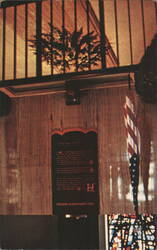 Eisenhower Meditation Chapel Interior with Flag & Plaque Postcard