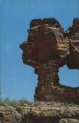 OLD MAID'S PROFILE Rock Formation, Kenton, OK Postcard