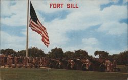 Fort Sill Salute to Colors, Artillery & Soldiers Postcard