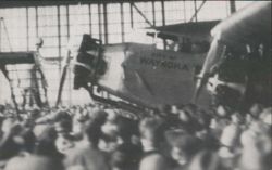 Christening Ford Tri-Motor "City of Waynoka" 1930 Postcard