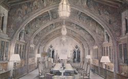 Hearst San Simeon Gothic Study, Hand Painted Ceilings Postcard