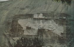 Historic Stone Mountain Confederate Carving Postcard