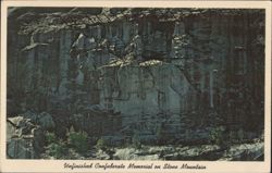 Unfinished Confederate Memorial on Stone Mountain Postcard