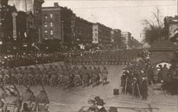 Buffalo Soldiers 369th Infantry Marching thru Harlem Postcard