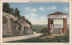 Observatory Along Park Avenue Drive, Port Jervis Postcard