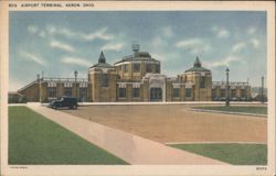 Akron Airport Terminal Postcard