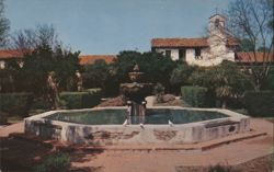 Mission San Juan Capistrano Inner Patio Fountain Postcard